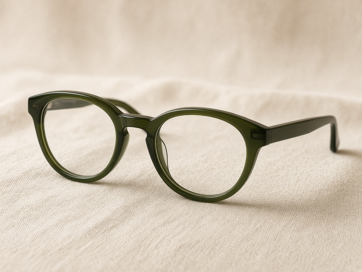 Rowan Olive Round eyeglasses